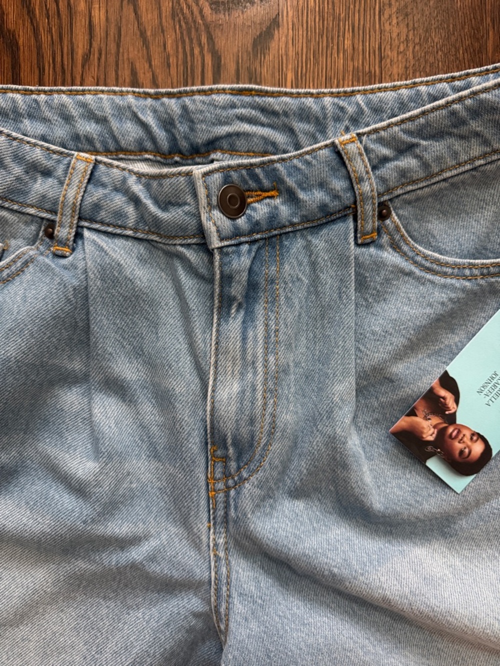 FUTURE COLLECTIVE Light Blue Denim Bermuda Shorts - - Picture 4 of 6